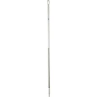 Vikan 29395 59" Stainless Steel Handle with Threaded Tip, 1-7/32" Diameter, White