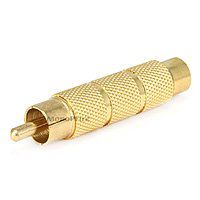 Monoprice 107183 RCA Plug to 6.35-mm Stereo Jack Metal Adaptor, Gold Plated