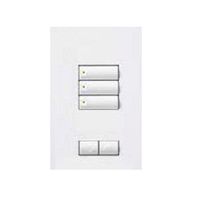 Lutron QSWS2-3BRLN-WH Electrical Distribution Wall Plate White