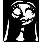 Nightmare Before Christmas Inspired Bride Corpse Sally Vinyl Decal Sticker|WHITE|Cars Trucks Vans SUV Laptops Wall Art|5.25" X 4.5"|CGS683