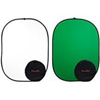 PhotoSEL BD113WG Reversible White/Chroma Key Green Collapsible Background 1.5m x 2m