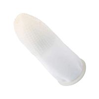 BESPORTBLE 100PCS Finger Cots Support Protector Non-Slip Fingers Thumb Gloves Sleeves - Milk White