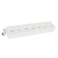 BPA Free Weekly (7-Day) Pill Organizer and Planner - Small - White