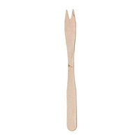Mini Wooden Fork Pick (Case of 5000), PacknWood - Wood Utensils (5.5") 210PIQFB140