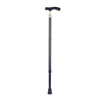 Elderly and Disabled Crutches- Old Man Crutches Retractable Aluminum Alloy Non-Slip Trekking Pole Outdoor Walking Stick (Color : Black, Size : 94.5cm)