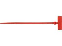 4 Inch Red Miniature Identification Zip Tie - 100 Pack