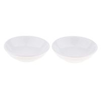 Fityle 2 Pack White Professional Round Ceramic Dish Tray Bowl Lid For Electric Oil Aromatherapy Burner Warmer Fragrance Scent Diffuser(3.8 inch)