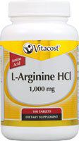 Vitacost L-Arginine HCl - 1,000 mg - 100 Tablets