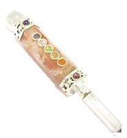 Jet Sunstone Mini Chakra Stick 3-3.5 inch Approx. Pocket Wand Jet International Healing Spiritual Divine India A++ Crystal Therapy Geometry Image is JUST A Reference