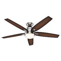 Hunter Windemere 54-in Brushed Nickel Indoor Downrod Mount Ceiling Fan with Light Kit and Remote