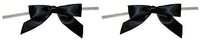 Reliant Ribbon Satin Twist Tie Bows - Small Ribbon, 5/8 Inch X 100 Pieces, Black (Twо Pаck)
