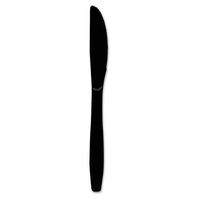 Dixie KM517 Plastic Cutlery, Heavy Mediumweight Knives, Black, 1000/Carton