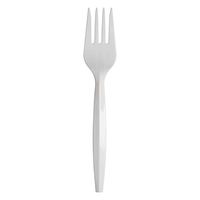 TigerChef 1000 White Forks Medium Weight Durable Plastic Cutlery Plastic Disposable Silverware Bulk Flatware Utensils (Forks, White)