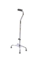 Essential Medical Supply Large Base Quad Cane, Silver