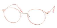 SOOLALA Unisex Vintage Inspired Round Circle Reading Glasses Customized Strengths, Pink, 0.75D
