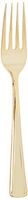 Green Direct Gold Plastic Forks Pack of 25 Elegant Heavyweight Disposable or Reusable Flatware Family Size Party Pack