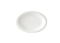 Go-Green Eco-Friendly 100% compostable, Sugarcane Fiber, Disposable 10" x 12.5" Oval Plate, 125 Pack