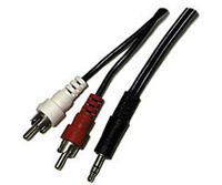 Steren - 6' Stereo 3.5mm to RCA Cable