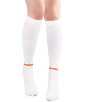 SWOLF Knee High Anti-Embolism t.e.d. Hose for Women & Men - Post Surgical Anti Embolism Knee Length White Ted Compression Support Socks 15-20 (White, Medium)