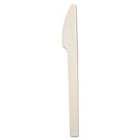 NatureHouse Compostable Cutlery, Plant Starch/Oil Knife, 6" Length, 100/Pack