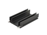 CUI Inc HSE-B20250-045H HSE Series 50 x 30 x 12 mm 4.05°C/W Black Anodized PC Pin TO-220 Heatsink - 25 item(s)