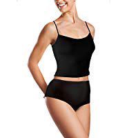 Continuon Washable Cotton Incontinence Underwear with Absorbent Pad for Women, Black, Medium