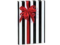 Trendy Brand New Black & White Stripes Wrap Wrapping Paper Roll 16 Foot