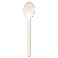 Eco-Products Plant Starch Teaspoon, Cream, 1000/Carton