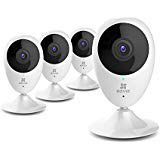 EZVIZ Mini O 1080p - Wireless Wi-Fi Cloud Camera, Home Video Monitoring Security Camera, Works with Alexa (Four-Pack)