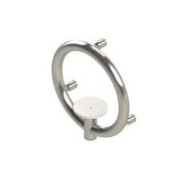 Invisia 2-in-1 Soap Dish with Integrated Circular Grab Bar: Brushed Stainless