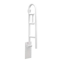 Moen R8962FDW Home Care 30-Inch Flip-Up Bathroom Grab Bar with Toilet Paper Holder, Glacier