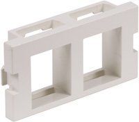 IM2K1OW - Hubbell 2-Port AV Unloaded Flat Keystone Module, Office White, Pack of 7