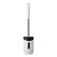 Xuanmuque Bathroom Toilet Brush and Holder Bathroom Toilet Bowl Cleaner Brush Set Wall Mount, White