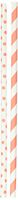 Darice Coral Polka Dot and Stiped Paper Straws, 100 Piece