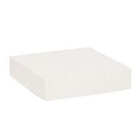 Lux Fold-Up Gift Box Lid - 6" X 6" X 1-1/2" - White - Package 25