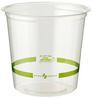 World Centric's 100% Biodegradable, 100% Compostable Clear 24 Ounce PLA Round Deli Containers (Case of 500) …