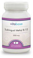 Sublingual Methyl B-12 (3000 mcg) 50 Lozenges per Bottle (4 Pack)