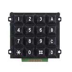 Jameco Valuepro AK-1607-N-BBW-R Switch Keypad, 16 Button with 8-Pin Solder Pad, 4 x 4 Key, 3.0" L x 2.8" W x 0.6" H