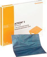 Smith & Nephew Inc 5420101 Acticoat Antimicrobial Barrier Burn Dressing With Nanocrystalline Silver 4" X 4",Smith & Nephew Inc - Box 12