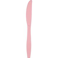 Creative Converting 288 Count Touch of Color Premium Plastic Knives, Classic Pink