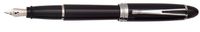 Aurora Ipsilon Deluxe Black w/ Chrome Trim Medium Point Fountain Pen - AU-B12C-M