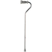 Sammons Preston Adjustable Aluminum Walking Cane with Standard Handle, Ergonomic Cane, Orthopedic Cane, Offset Walking Stick for Independent Mobility, Comfort Handle for Elderly, Disabled, Handicapped