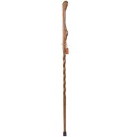 Brazos Trekking Pole Hiking Stick for Men and Women Handcrafted of Lightweight Wood and made in the USA, Brown Oak,  48 Inches