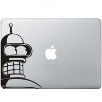 Futurama Vinyl Decal Sticker Skin for MacBook Laptop in black.