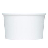 [100 Count] White Paper Ice Cream Cups - 4 oz Eco-Friendly Dessert Containers - Perfect For Your Yummy Foods! Many Colors & Sizes - Frozen Dessert Supplies