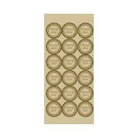 Geographics Thank You Seals, 1.25 Inches dia, Gold Foil, 54 Pack (48480)