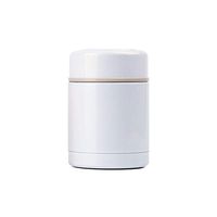 super1798 400ml Vacuum Heat Preservation Thermal Jug Portable Thermal Flask Jug Coffee Soup Jar Water Cup Bottle Gift White