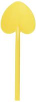 Heart Shaped Spoon, Love Shovel Spoon, Disposable Mini Plastic Tasting Spoon - 3.5" - Yellow - 500ct box - Restaurantware