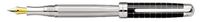 Laban Black & .925 Sterling Silver Lined Medium Point Fountain Pen - LST-F9191-14M