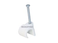 Monoprice Hook cable clips with steel nail, 10mm (2 Packs of 100)